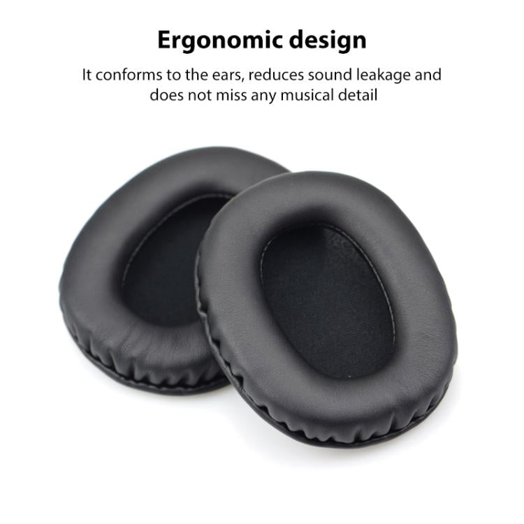 2pcs Protein Leather Replacement Earpads For EDIFIER W800BT(Black) by bashfashion