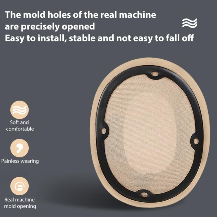 2pcs Lambskin Replacement Earpads For EDIFIER W830BT / W860NB(Apricot) by bashfashion