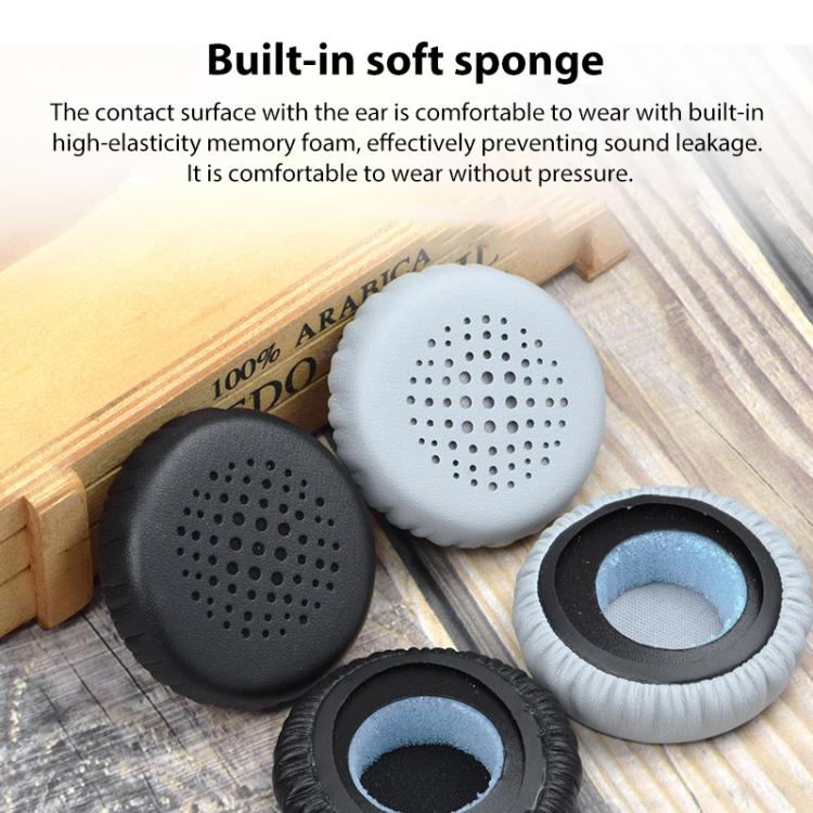 2pcs Protein Leather Replacement Earpads For EDIFIER H690 / W570BT / W670BT / H690P(Grey) by bashfashion