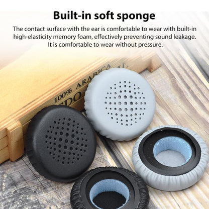 2pcs Protein Leather Replacement Earpads For EDIFIER H690 / W570BT / W670BT / H690P(Grey) by bashfashion