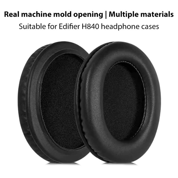 2pcs Protein Leather Replacement Earpads For EDIFIER H840 / H841P / K830 / G3 / K5000 / K6500(Black) by bashfashion