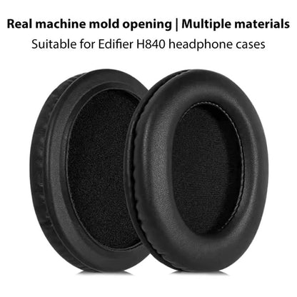 2pcs Protein Leather Replacement Earpads For EDIFIER H840 / H841P / K830 / G3 / K5000 / K6500(Black) by bashfashion