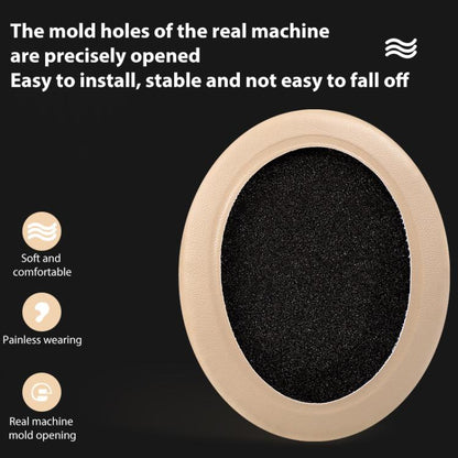 2pcs Protein Leather Replacement Earpads For EDIFIER H840 / H841P / K830 / G3 / K5000 / K6500(Black) by bashfashion