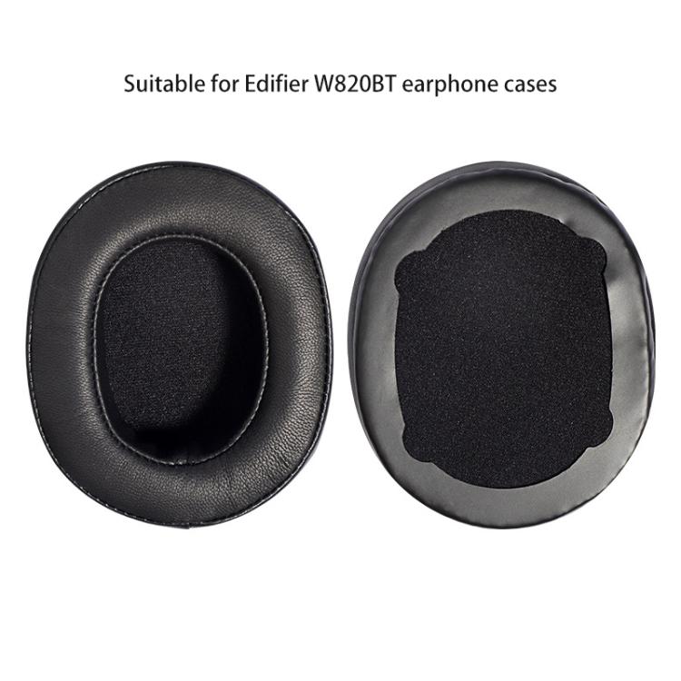 2pcs Lambskin Replacement Earpads For EDIFIER W820BT(Black) by bashfashion