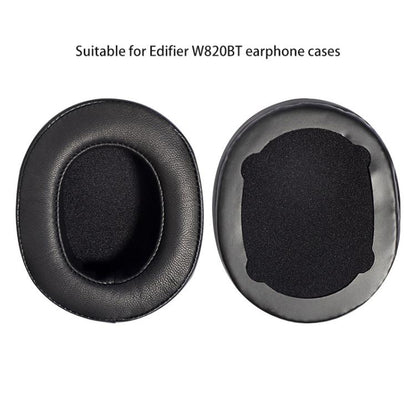 2pcs Lambskin Replacement Earpads For EDIFIER W820BT(Black) by bashfashion