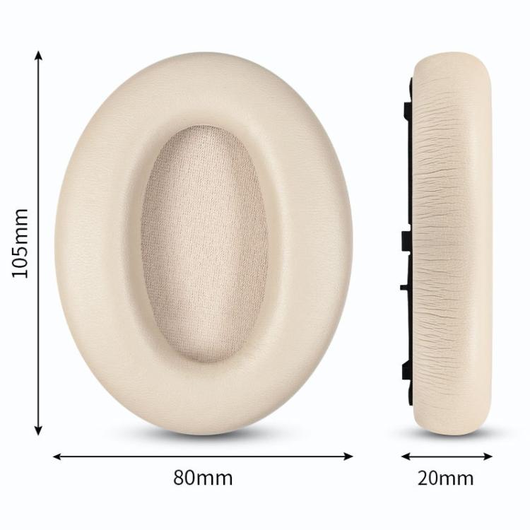 2pcs Protein Leather Replacement Earpads For EDIFIER MT6 Pro(Titanium) by bashfashion