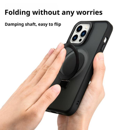 For iPhone 17 Pro Kalebol Metal Lens Frame MagSafe Holder Frosted PC Phone Case(Dark Green) by Kalebol