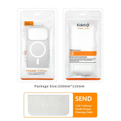 For iPhone Air Kalebol Metal Lens Frame MagSafe Holder Frosted PC Phone Case(Frosted White) by Kalebol