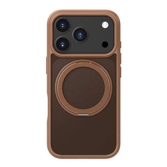 For iPhone 17 Pro Max Kalebol Frosted MagSafe Holder Acrylic Hybrid TPU Phone Case(Desert Gold) by Kalebol