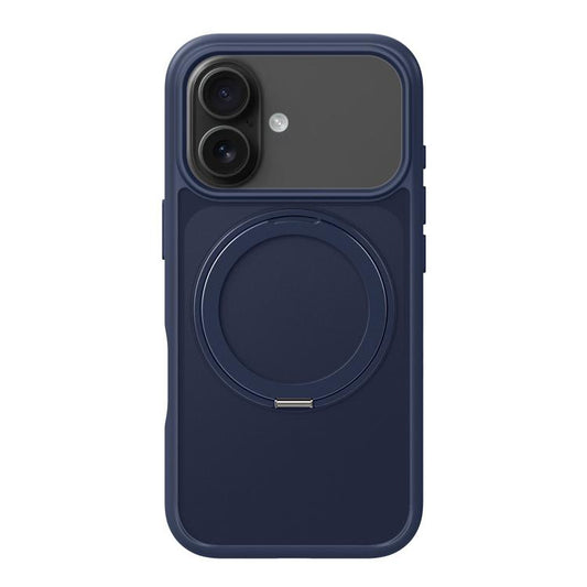 For iPhone 17 Kalebol Frosted MagSafe Holder Acrylic Hybrid TPU Phone Case(Navy Blue) by Kalebol