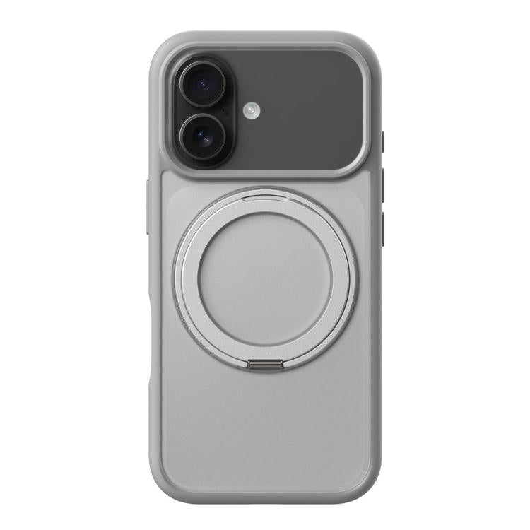 For iPhone 17 Kalebol Frosted MagSafe Holder Acrylic Hybrid TPU Phone Case(Cobble Grey) by Kalebol