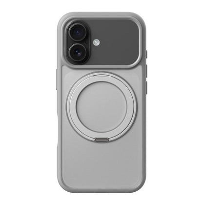 For iPhone 17 Kalebol Frosted MagSafe Holder Acrylic Hybrid TPU Phone Case(Cobble Grey) by Kalebol