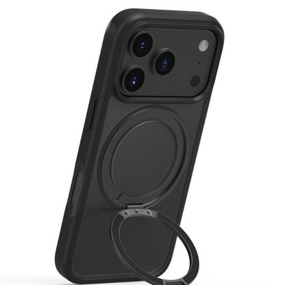 For iPhone 17 Pro Max Kalebol Frosted MagSafe Holder Acrylic Hybrid TPU Phone Case(Navy Blue) by Kalebol