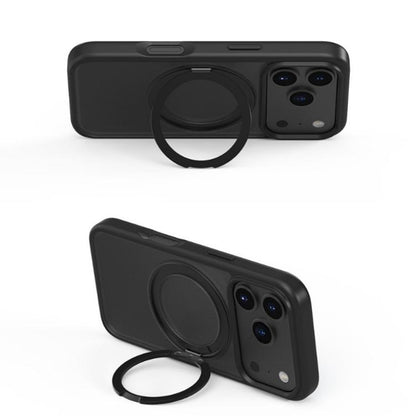 For iPhone 17 Kalebol Frosted MagSafe Holder Acrylic Hybrid TPU Phone Case(Navy Blue) by Kalebol