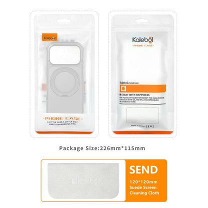 For iPhone 17 Pro Kalebol Frosted MagSafe Holder Acrylic Hybrid TPU Phone Case(Desert Gold) by Kalebol