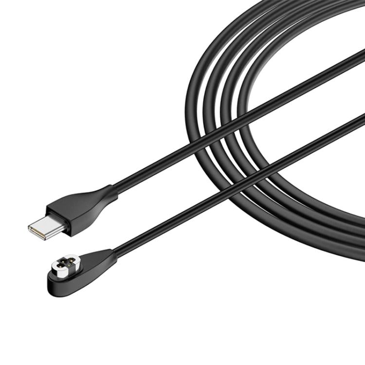 Type-C to 4 Pin Bone Conduction Earphone Magnetic Charging Cable For Shokz OpenSwim Pro S710(Black) by bashfashion