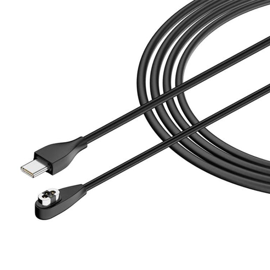 Type-C to 4 Pin Bone Conduction Earphone Magnetic Charging Cable For Shokz OpenSwim Pro S710(Black) by bashfashion