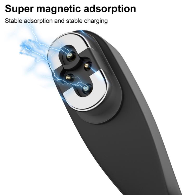 Type-C to 4 Pin Bone Conduction Earphone Magnetic Charging Cable For Shokz OpenSwim Pro S710(Black) by bashfashion