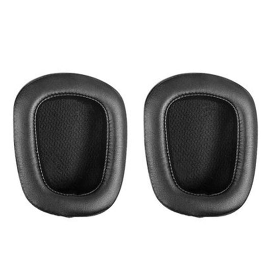 2pcs Insert Replacement Earpads For Logitech G533 / G633 / G635 / G933 / G935, Material:Protein Leather(Black) by bashfashion