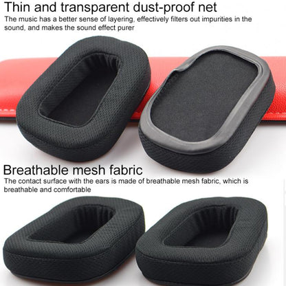 2pcs Insert Replacement Earpads For Logitech G533 / G633 / G635 / G933 / G935, Material:Mesh Fabric(Black) by bashfashion