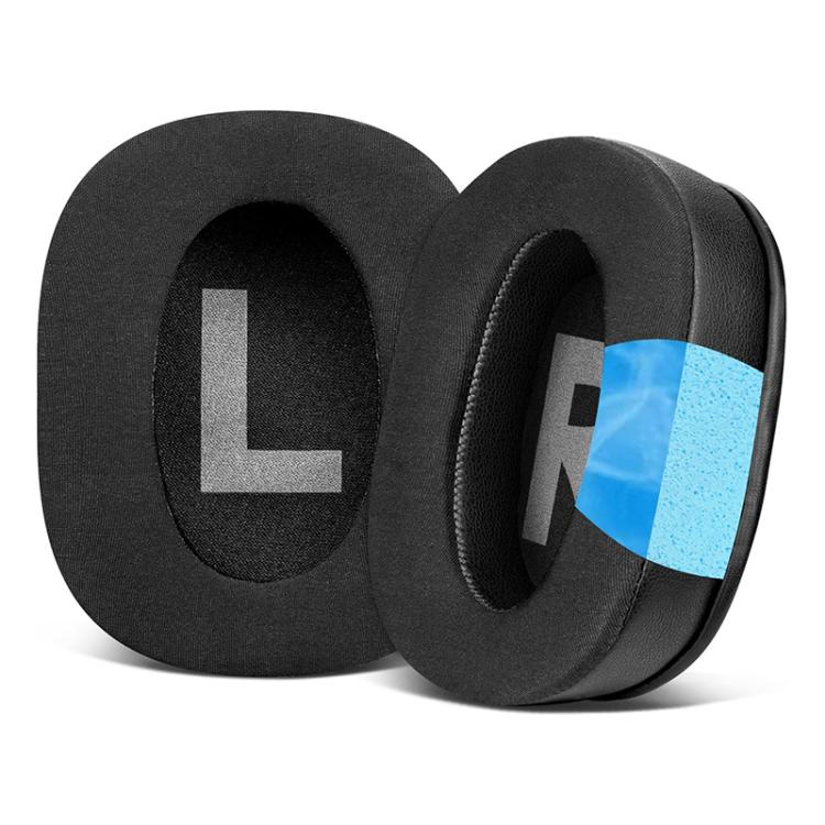 1 Pair Insert Replacement Earpads For Logitech G Pro X, Material:Protein Leather and Ice Silk Fabric(Black) by bashfashion