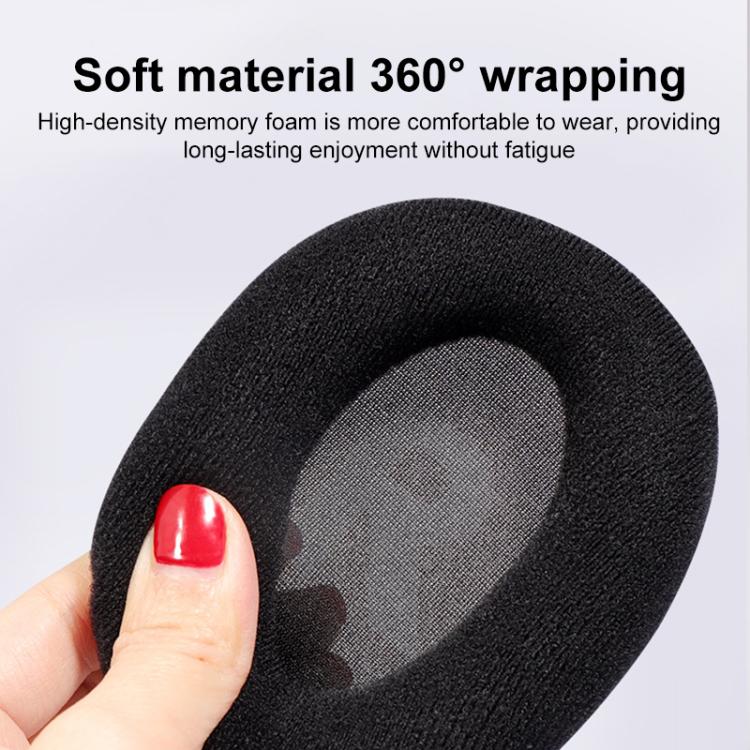 1 Pair Insert Replacement Earpads For Logitech G Pro X, Material:Protein Leather and Ice Silk Fabric(Black) by bashfashion