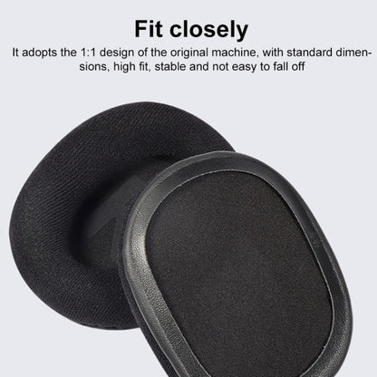 1 Pair Insert Replacement Earpads For Logitech G Pro X, Material:Protein Leather and Ice Silk Fabric(Black) by bashfashion