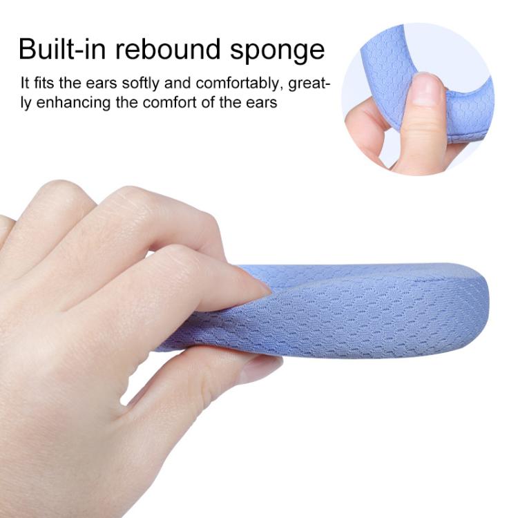 1 Pair Insert Replacement Earpads For Logitech G435, Material:Football Net Fabric(Black) by bashfashion