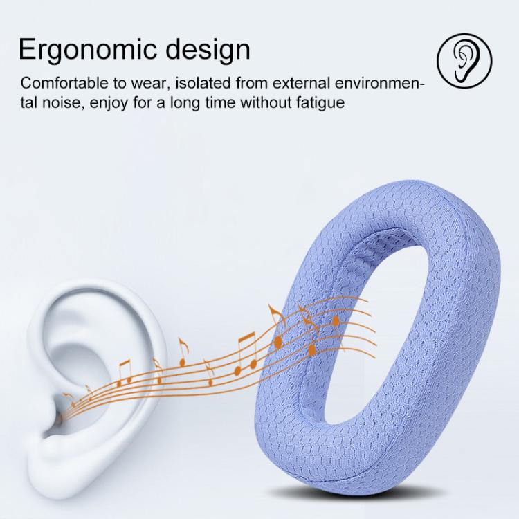 1 Pair Insert Replacement Earpads For Logitech G435, Material:Football Net Fabric(Black) by bashfashion