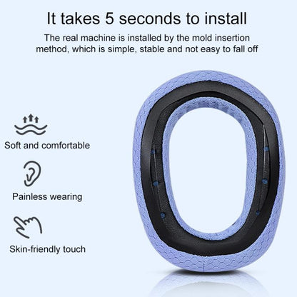 1 Pair Insert Replacement Earpads For Logitech G435, Material:Football Net Fabric(Black) by bashfashion