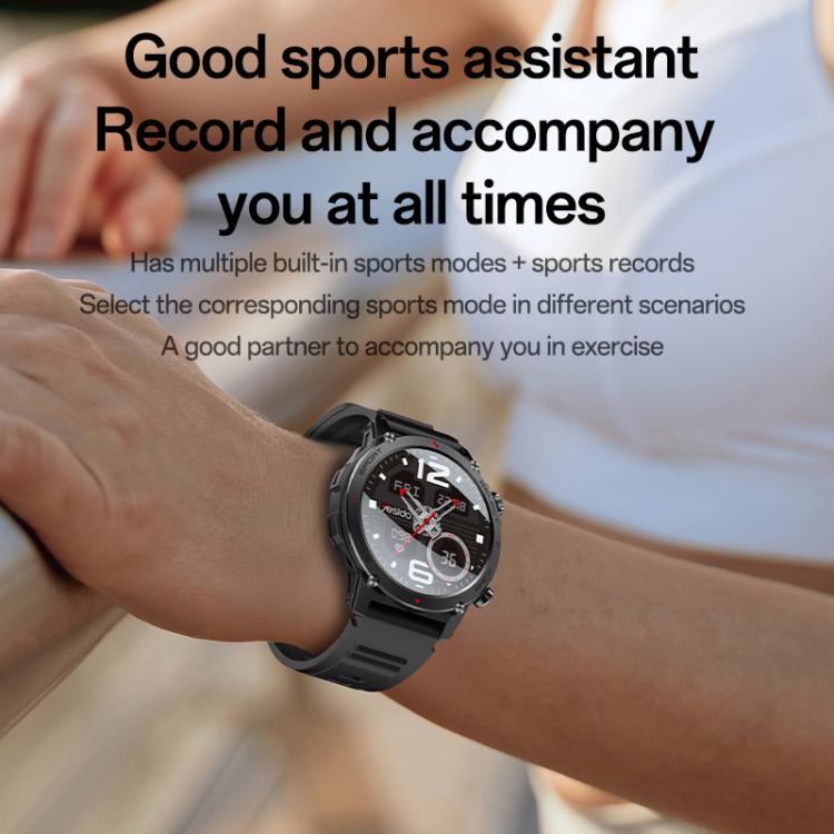 Yesido IO31 1.43 inch AMOLED Screen Smart Watch Support BT Call / Heart Rate(Black) by Yesido