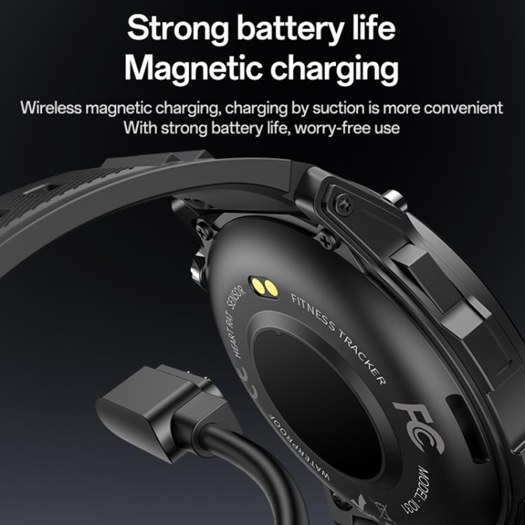 Yesido IO31 1.43 inch AMOLED Screen Smart Watch Support BT Call / Heart Rate(Black) by Yesido