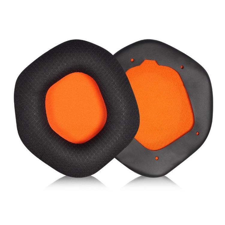 1 Pair Snap-on Replacement Earpads For ASUS ROG Strix7.1, Material:Football Net Fabric(Black Orange) by bashfashion
