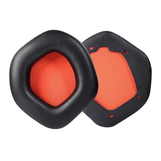 1 Pair Snap-on Replacement Earpads For ASUS ROG Strix7.1, Material:Protein Leather(Black Orange) by bashfashion