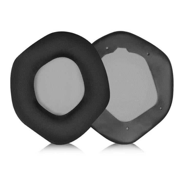 1 Pair Snap-on Replacement Earpads For ASUS ROG Strix7.1, Material:Ice Silk Fabric(Black Grey) by bashfashion