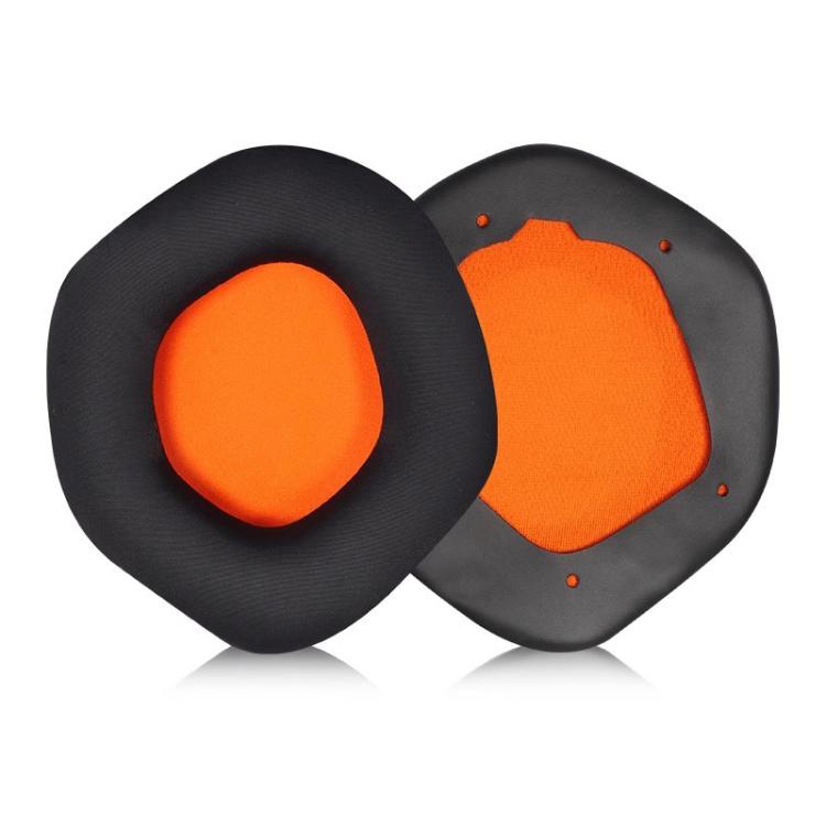 1 Pair Snap-on Replacement Earpads For ASUS ROG Strix7.1, Material:Ice Silk Fabric(Black Orange) by bashfashion