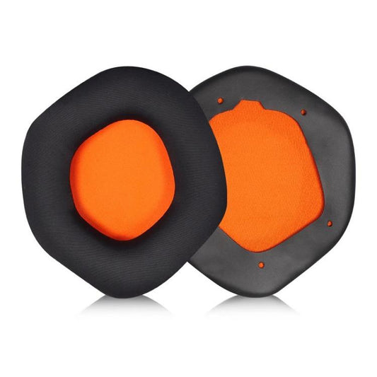 1 Pair Snap-on Replacement Earpads For ASUS ROG Strix7.1, Material:Ice Silk Fabric(Black Orange) by bashfashion