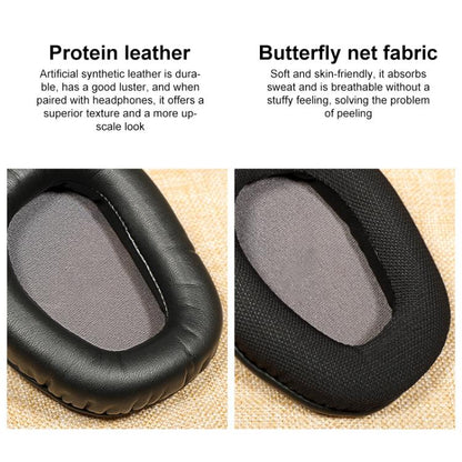 1 Pair Snap-on Replacement Earpads For ASUS Centurioner, Material:Protein Leather(Black) by bashfashion