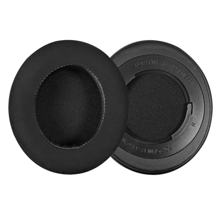 1 Pair Rotating Snap-on Replacement Earpads For Razer Kraken Pro V2, Material:Protein Leather Ice Silk Fabric(Black) by bashfashion