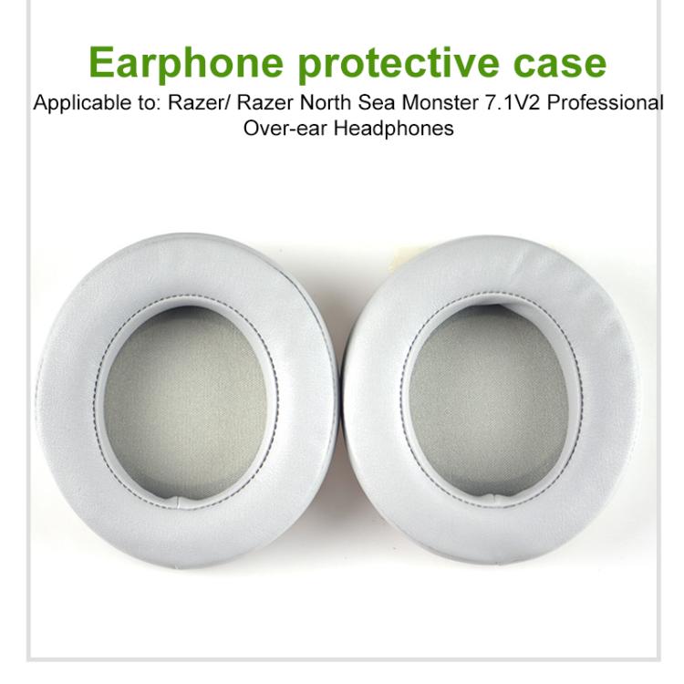 1 Pair Rotating Snap-on Replacement Earpads For Razer Kraken Pro V2, Material:Cotton Fabric(Black) by bashfashion