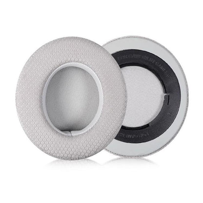 1 Pair Rotating Snap-on Replacement Earpads For Razer Kraken Pro V2, Material:Football Net Fabric(Grey) by bashfashion