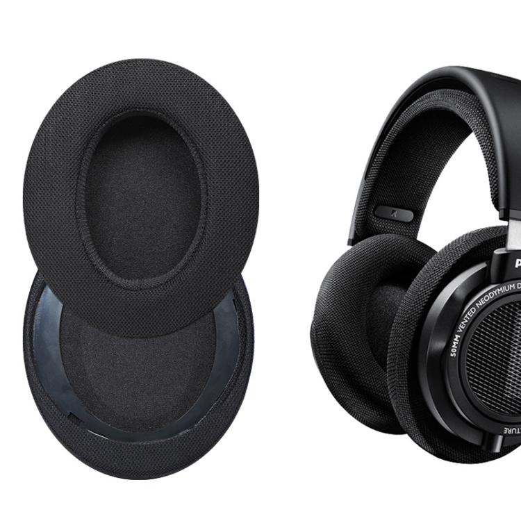 1 Pair Flannel Splicing Earphone Replacement Earpads Pads For Philips SHP9500(Black) by bashfashion