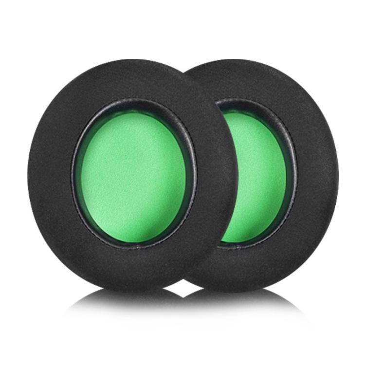 2pcs Insert Replacement Earpads For Razer Kraken Tournament / Edition / Kraken Kitty, Material:Protein Leather and Ice Silk Fabric(Black Green) by bashfashion