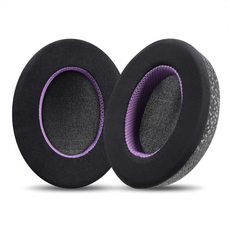 2pcs Insert Replacement Earpads For Razer Standard X / Kraken X / V3 X, Material:Ice Leather Fabric(Black Purple) by bashfashion