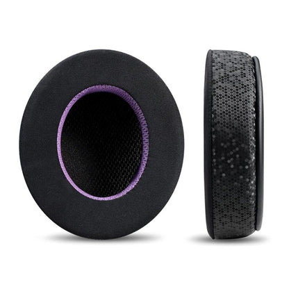 2pcs Insert Replacement Earpads For Razer Standard X / Kraken X / V3 X, Material:Ice Leather Fabric(Black Purple) by bashfashion