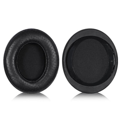 2pcs Lambskin Punching Splicing Earphone Replacement Earpads Pads For Philips SHP9500(Black) by bashfashion