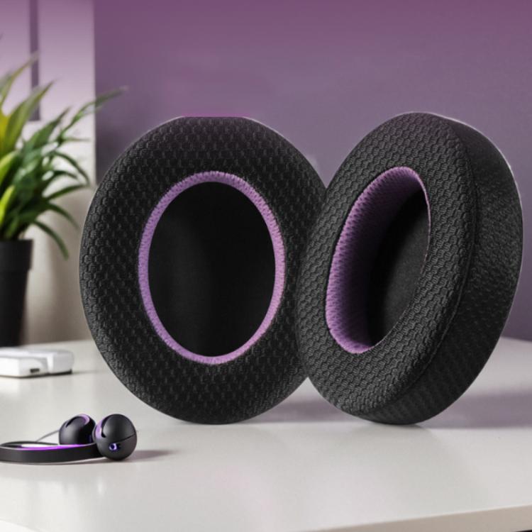 2 Pack Breathable Mesh Earphone Replacement Earpads Pads For Philips SHP9500(Black Purple) by bashfashion