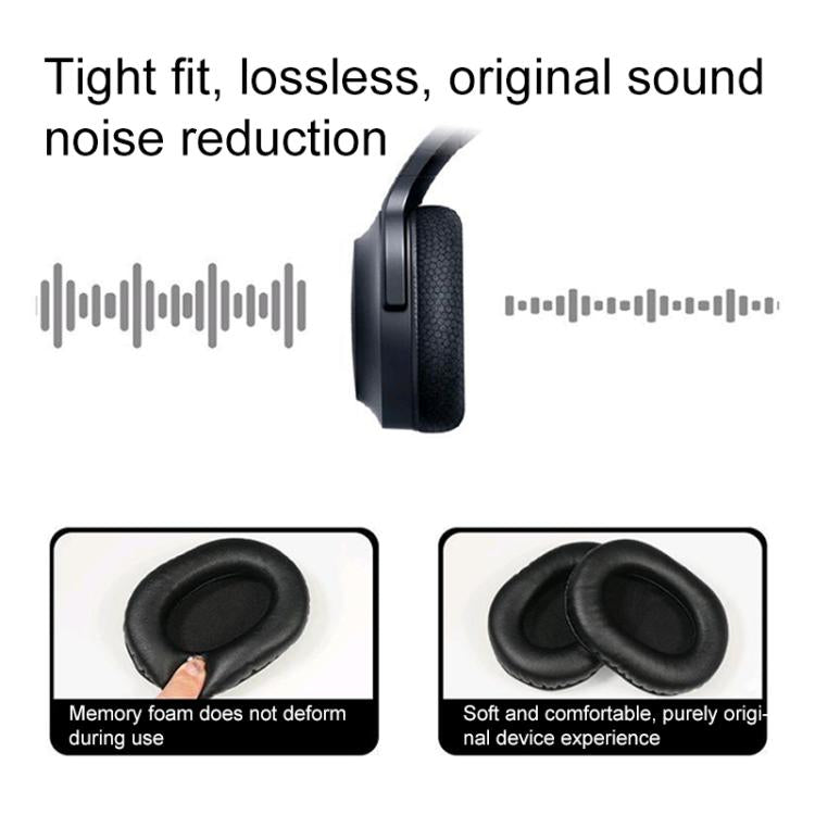 2pcs Push Snap-on Replacement Earpads For Razer BlackShark V2 Pro 2023, Material:Football Net Fabric(Black) by bashfashion