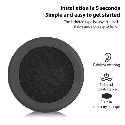 1 Pair Protein Leather Earphone Replacement Earpads Pads For Philips TAH4105(Black) by bashfashion