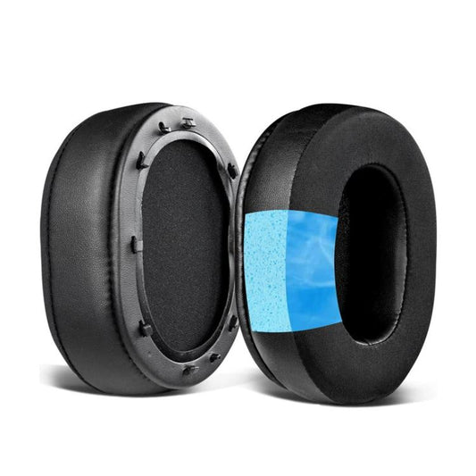 2pcs Push Snap-on Replacement Earpads For Razer BlackShark V2 / V2 Pro, Material:Protein Leather Ice Silk Fabric(Black) by bashfashion